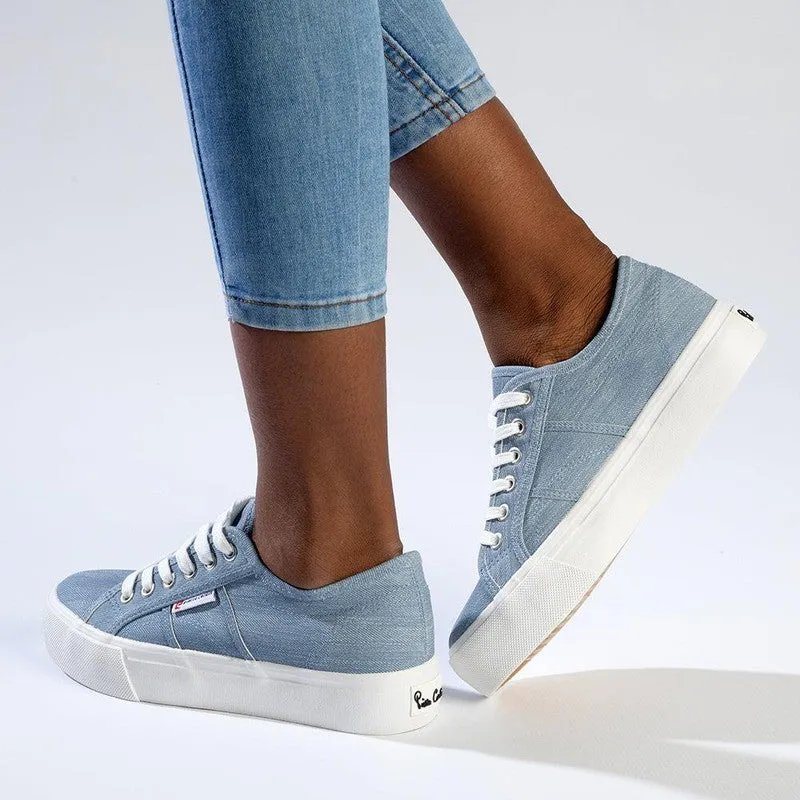 Pierre Cardin Nadine Lace Up Sneaker - Denim