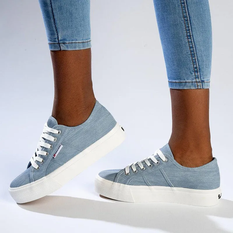 Pierre Cardin Nadine Lace Up Sneaker - Denim