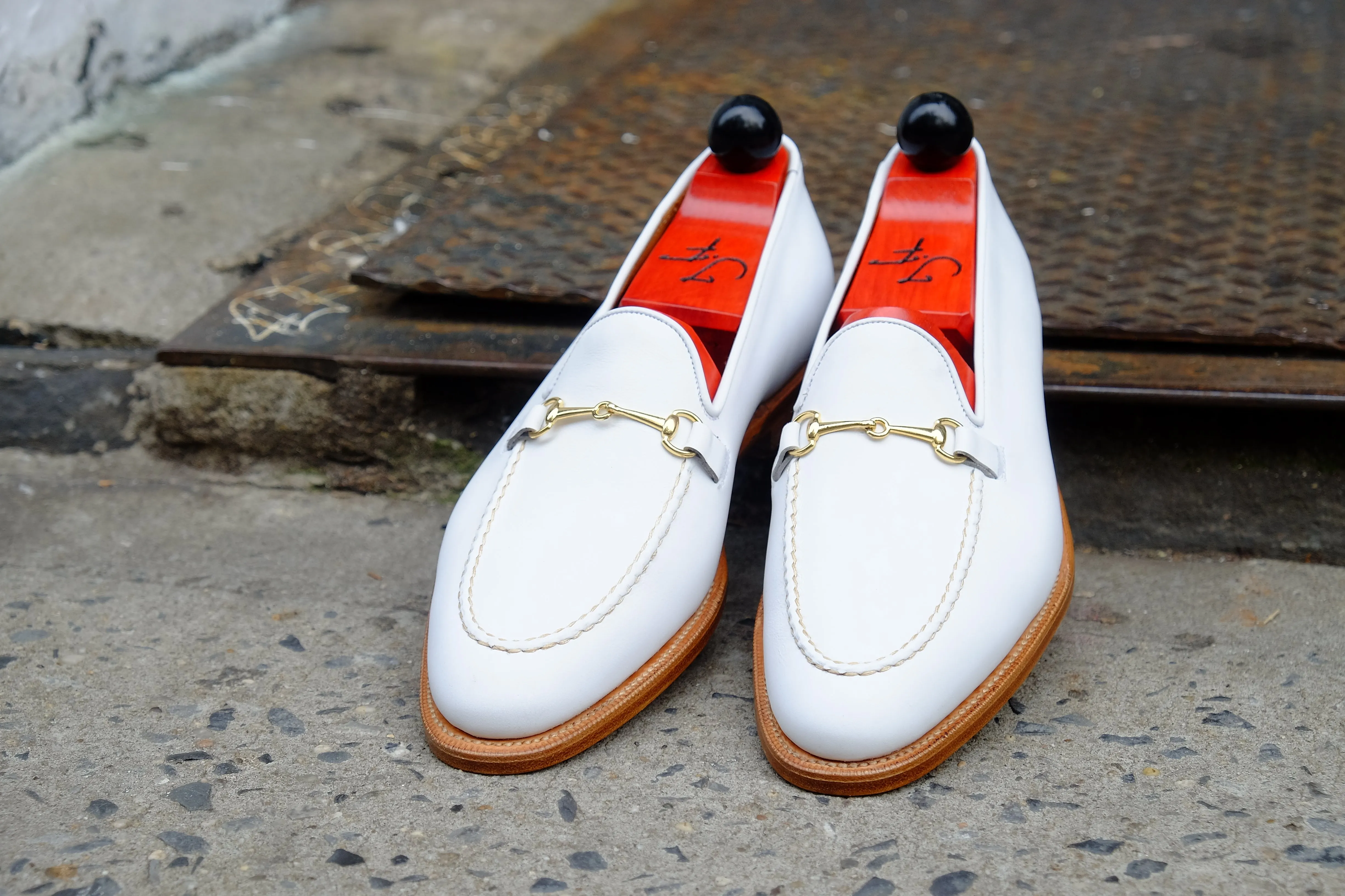 Pike - MTO - White Calf - TMG Last - Single Leather Sole