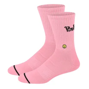 Pink Stuss Crew Sock