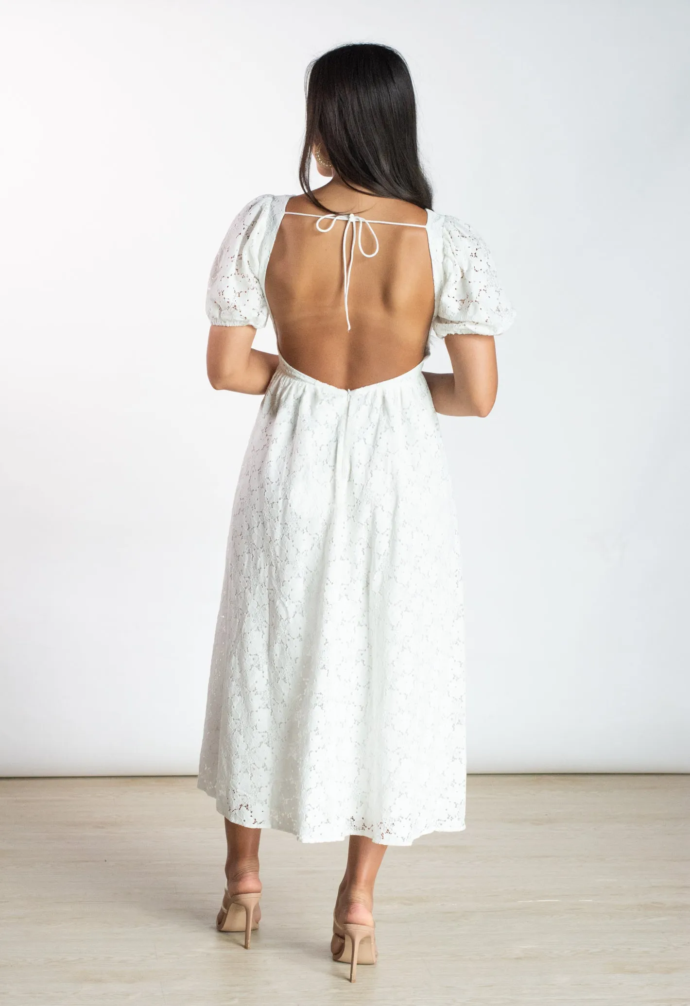 Pure Enchantment White Midi Dress