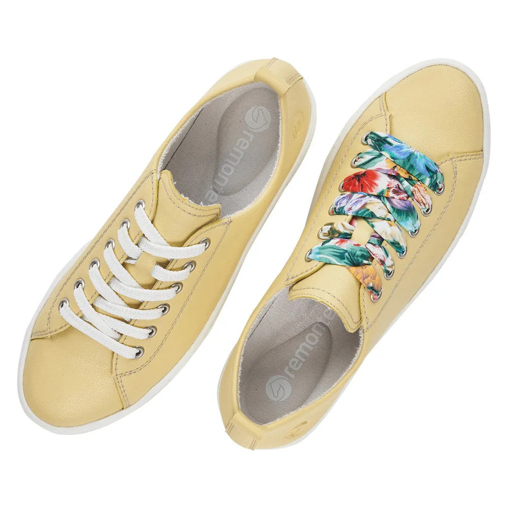 Remonte Ladies Shoes yellowLace Up Trainers Sneaker D0900-69 SALE