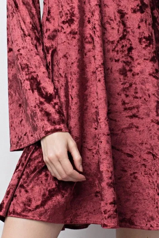 Rock Burgundy Velvet Dress