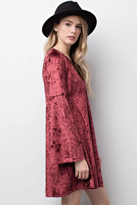 Rock Burgundy Velvet Dress