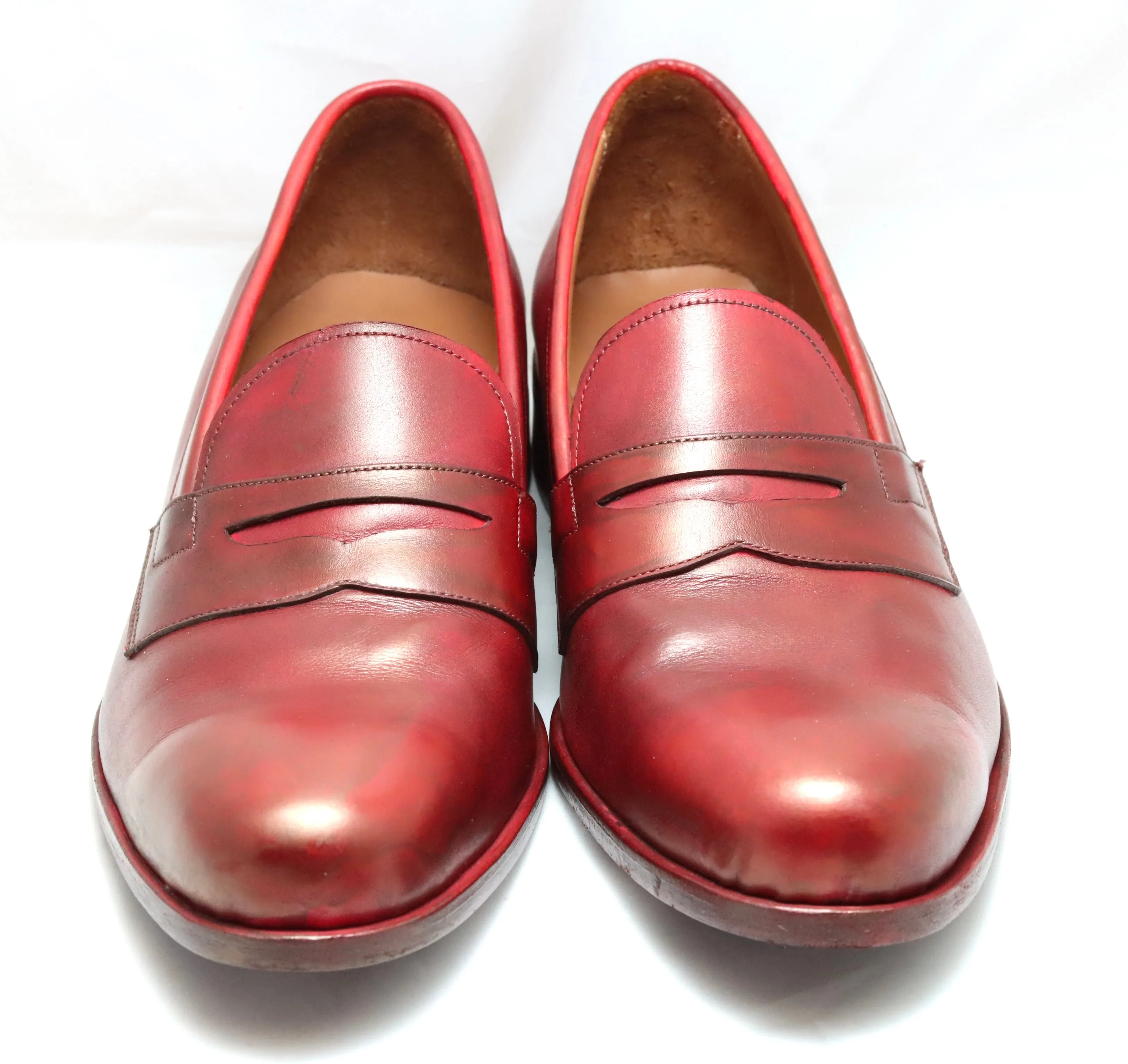 Saddle Loafer  |  Dark red  | Calf