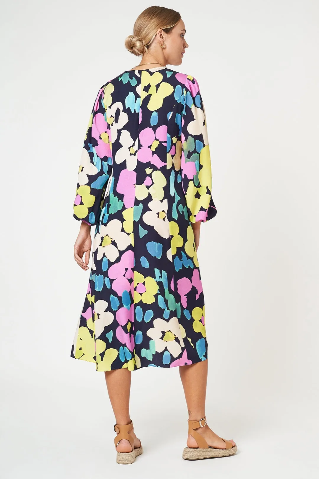 Samantha Dress Abstract Neon