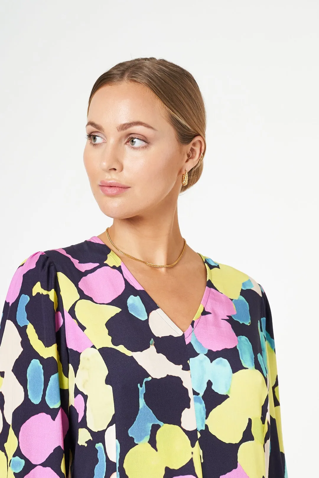 Samantha Dress Abstract Neon