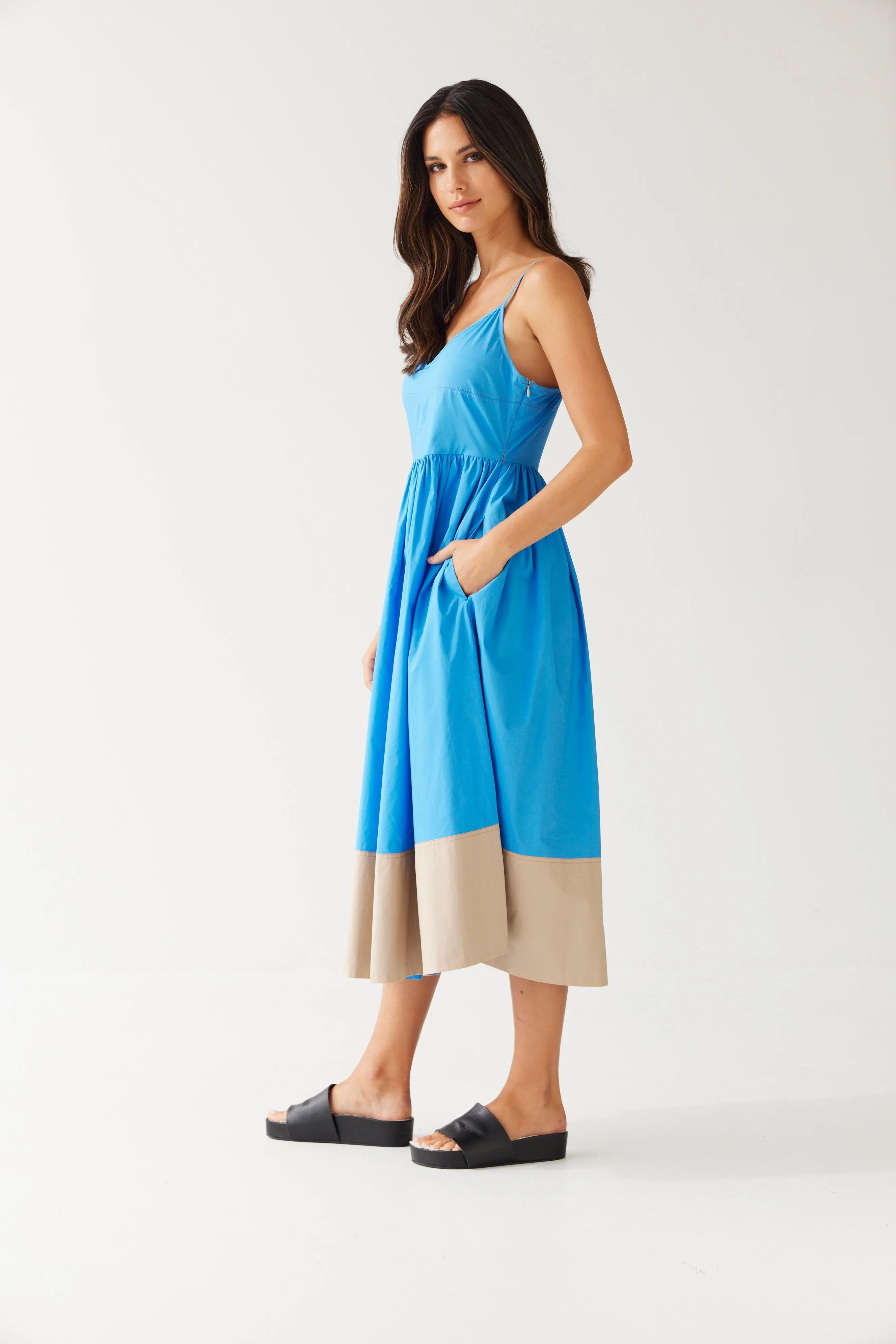 Sammy Dress | Blue/Desert