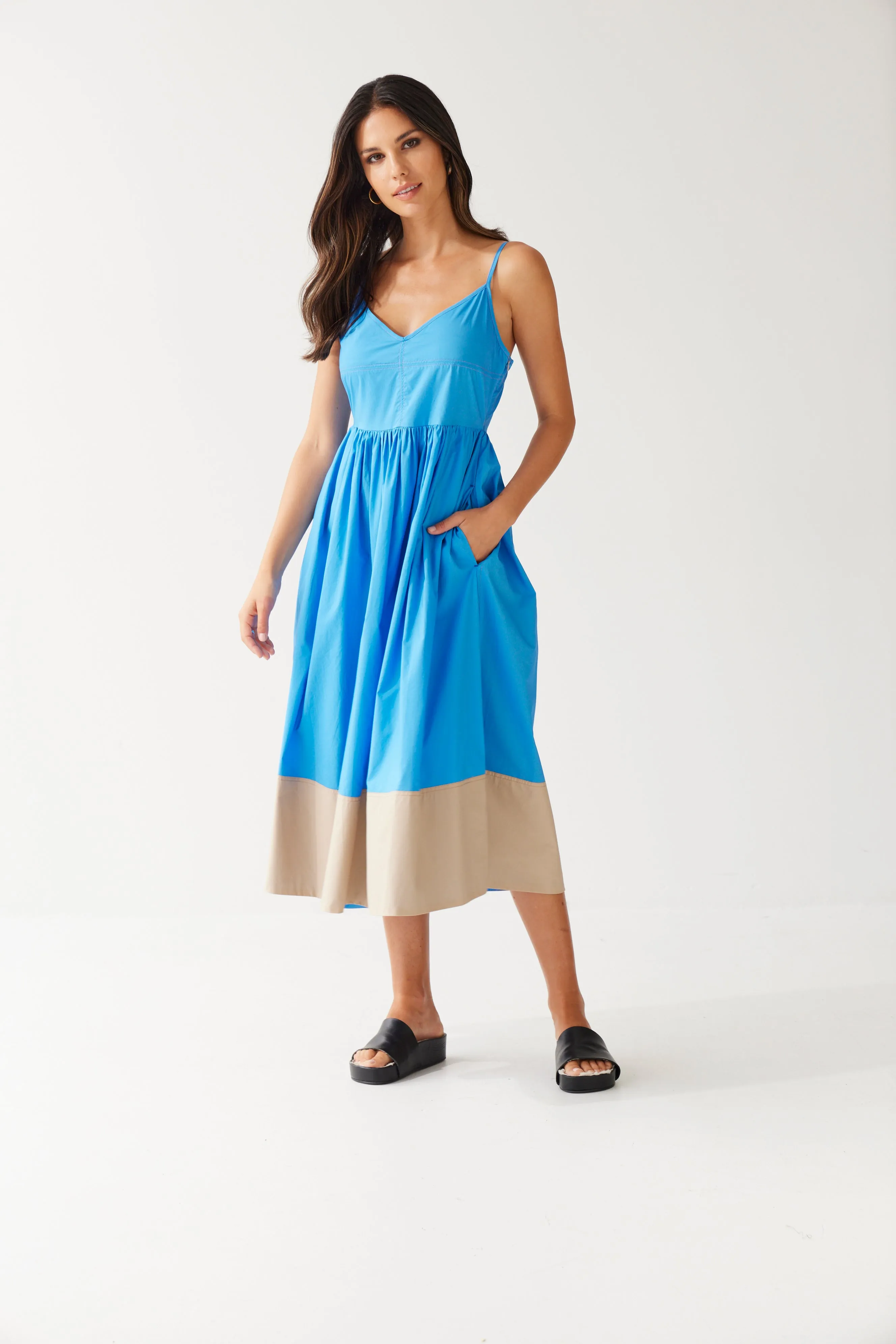 Sammy Dress | Blue/Desert