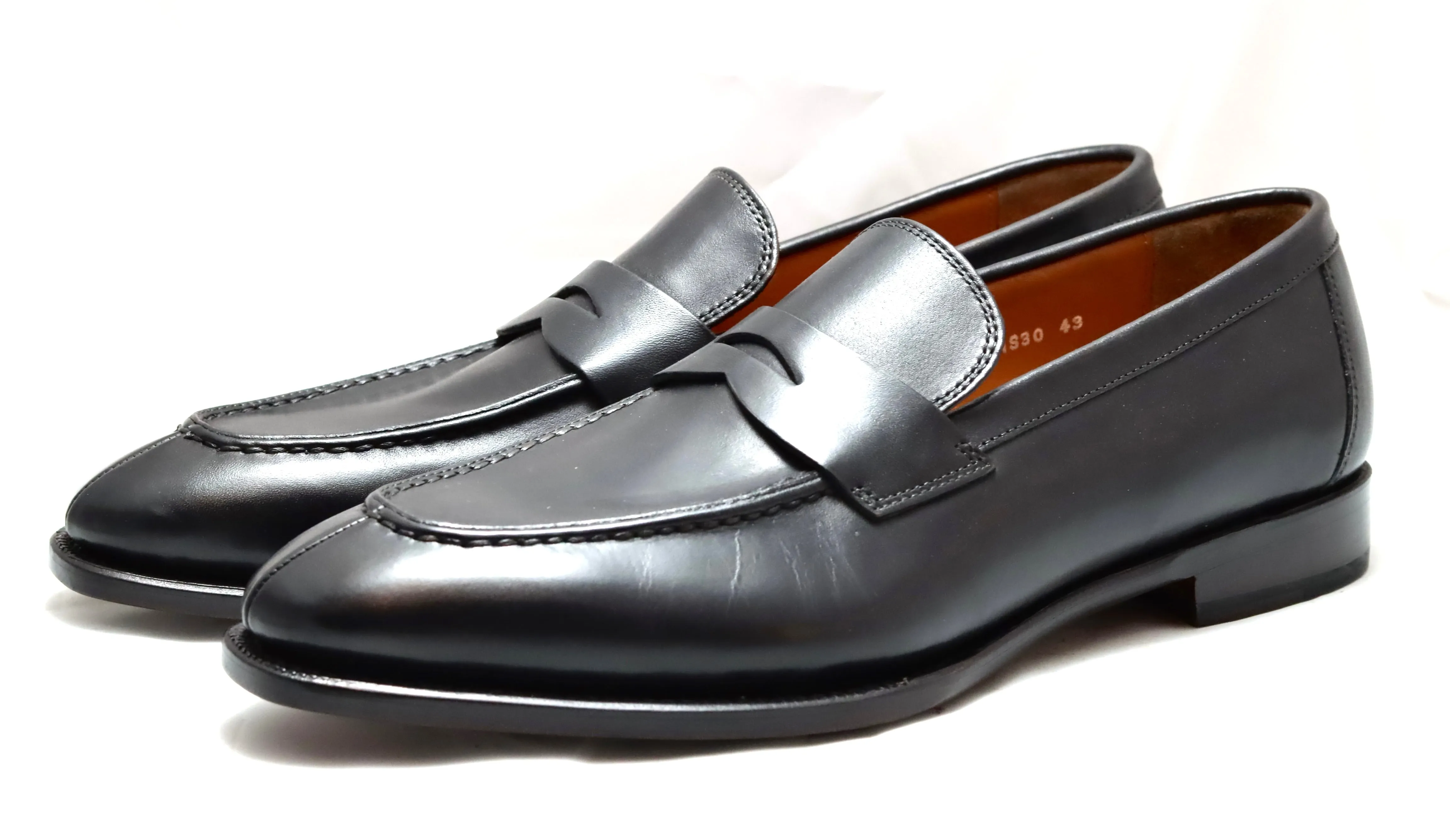 Split toe Loafer | black | Calf