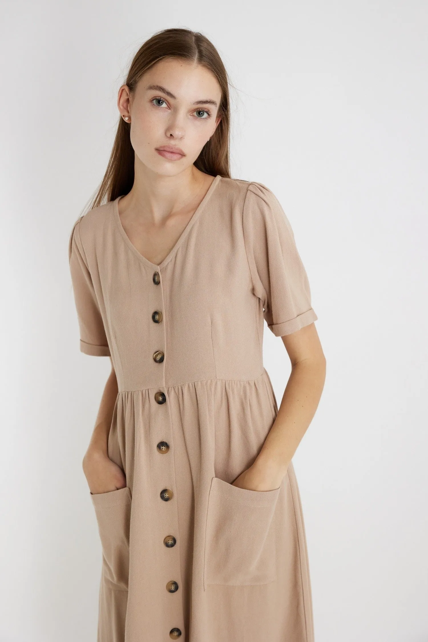 The Clara Linen-Blend Dress