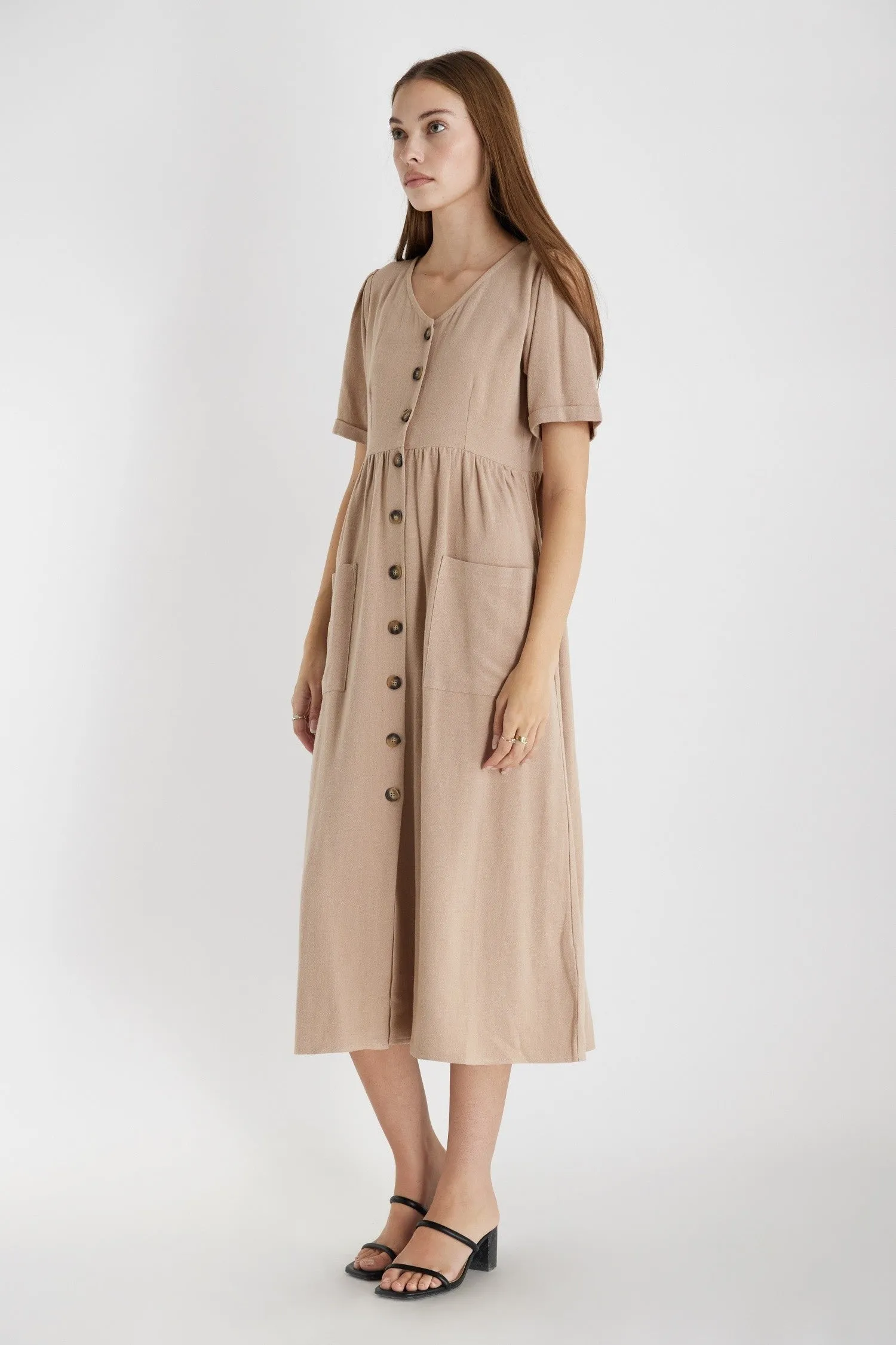 The Clara Linen-Blend Dress