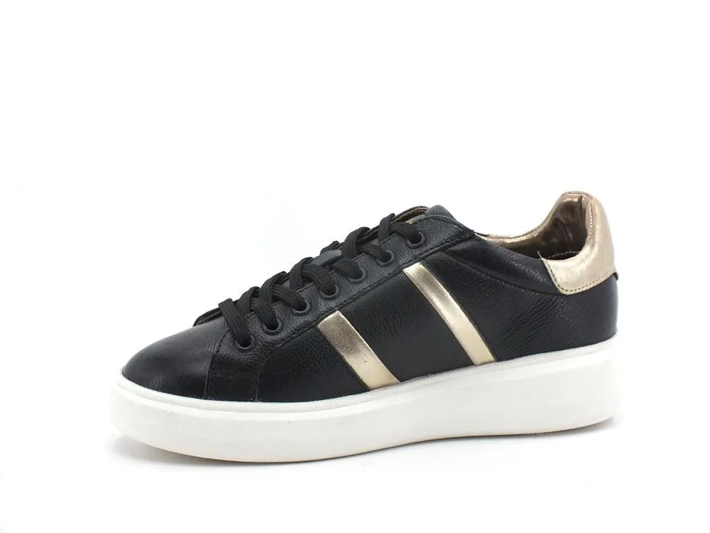 U.S. POLO Sneaker Leather Black Gold CARDI001