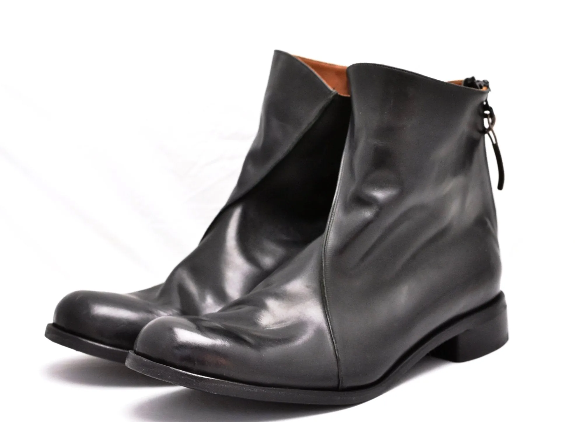 Zip Back Boot  |  Black calf